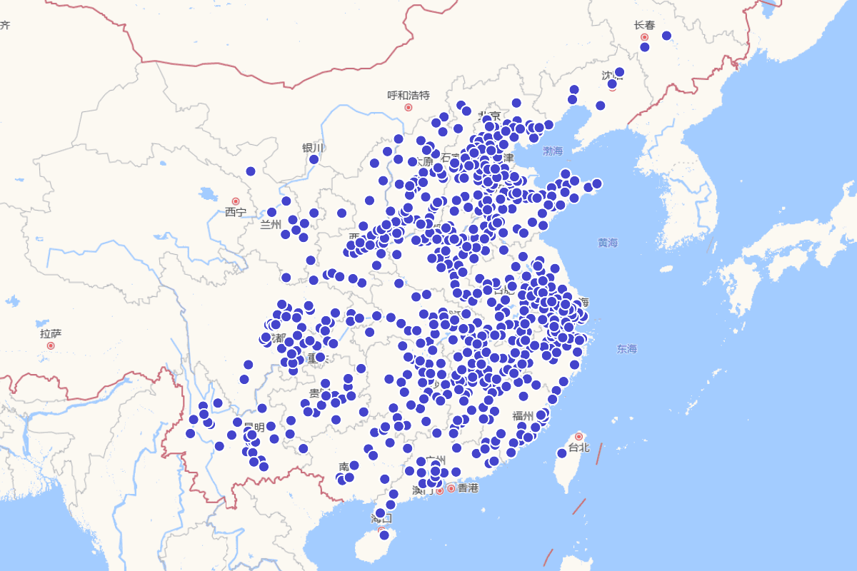 清代科举名录（来源：哈佛WorldMap)