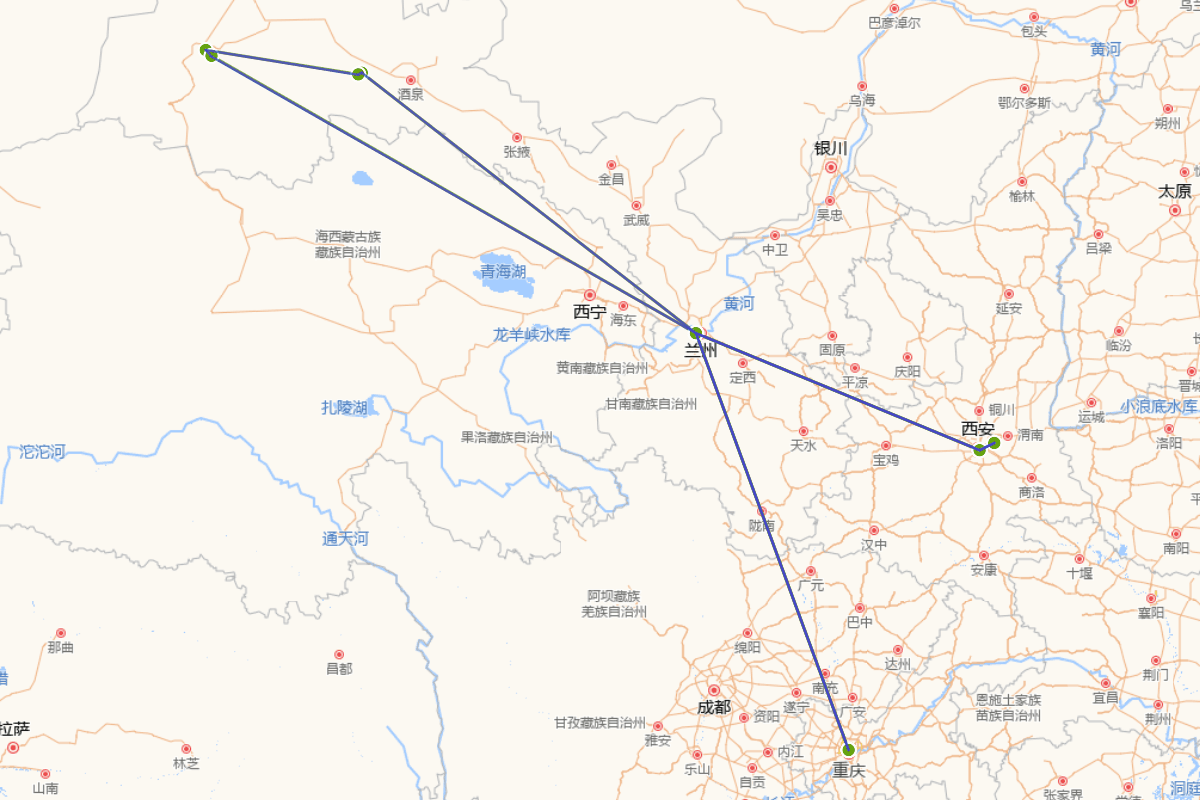 曹禺西北之行图