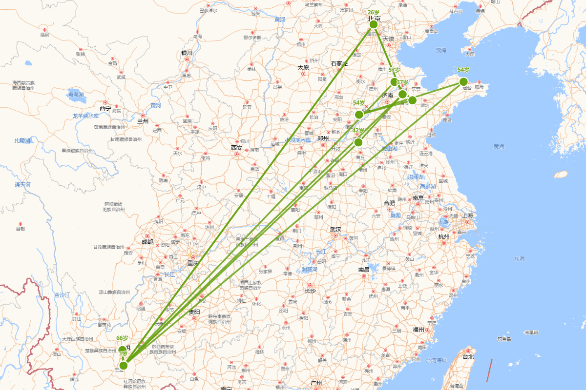 刘大绅行迹图（1747-1828）