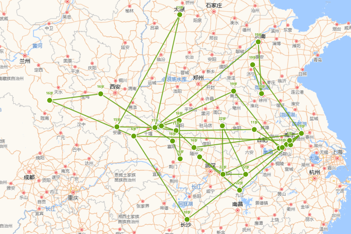 刘骏行迹图（430—463）