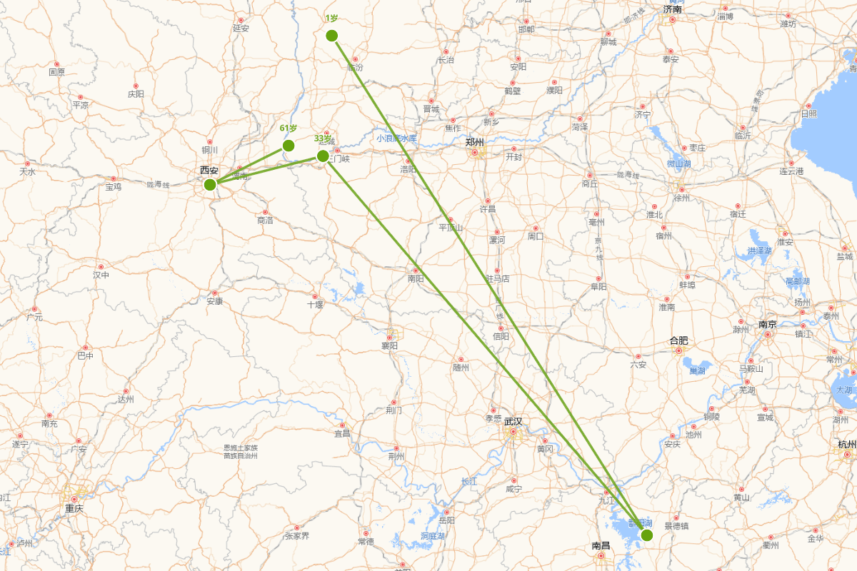 卢纶行迹图（739-799）