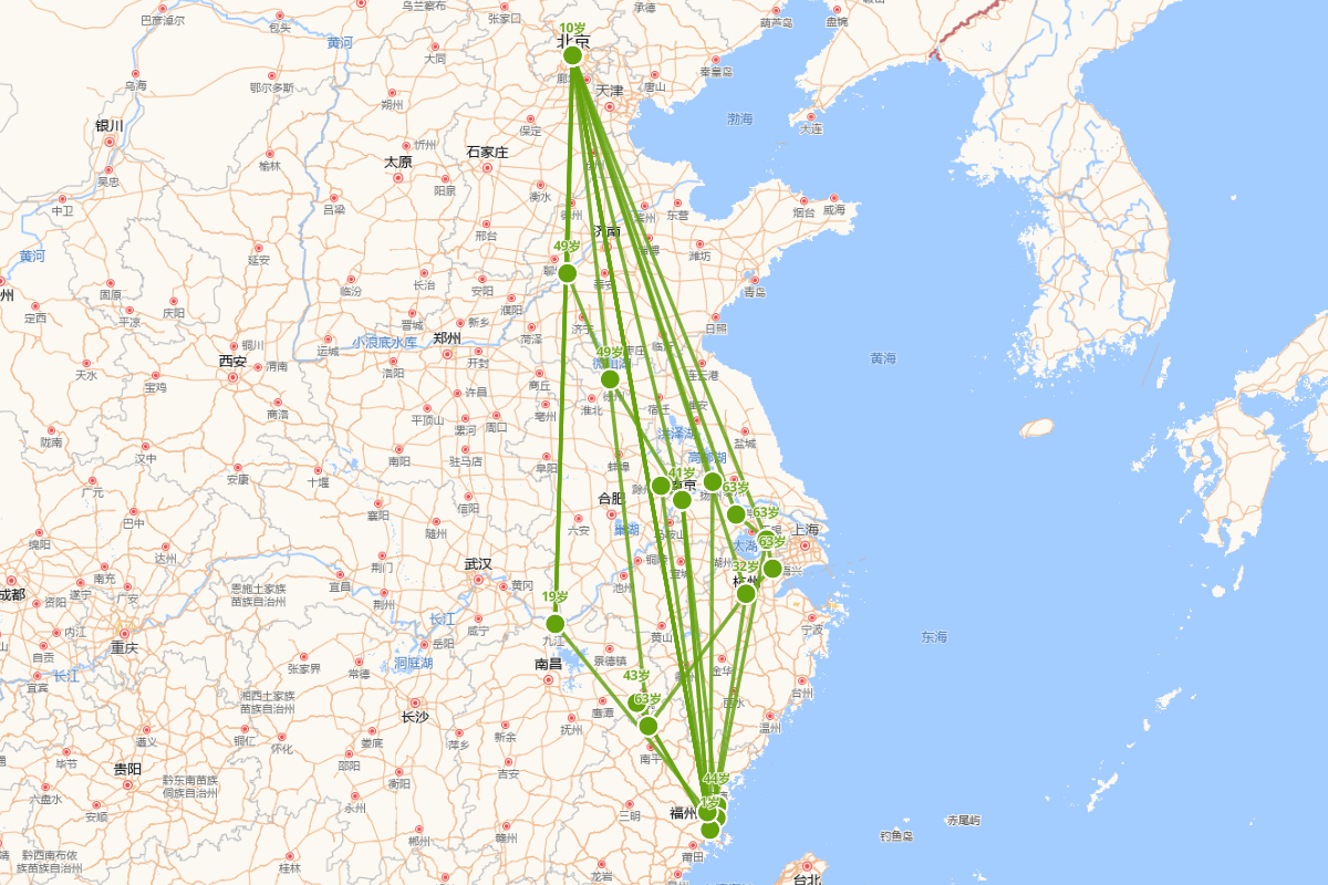 叶向高行迹图（1559-1627）
