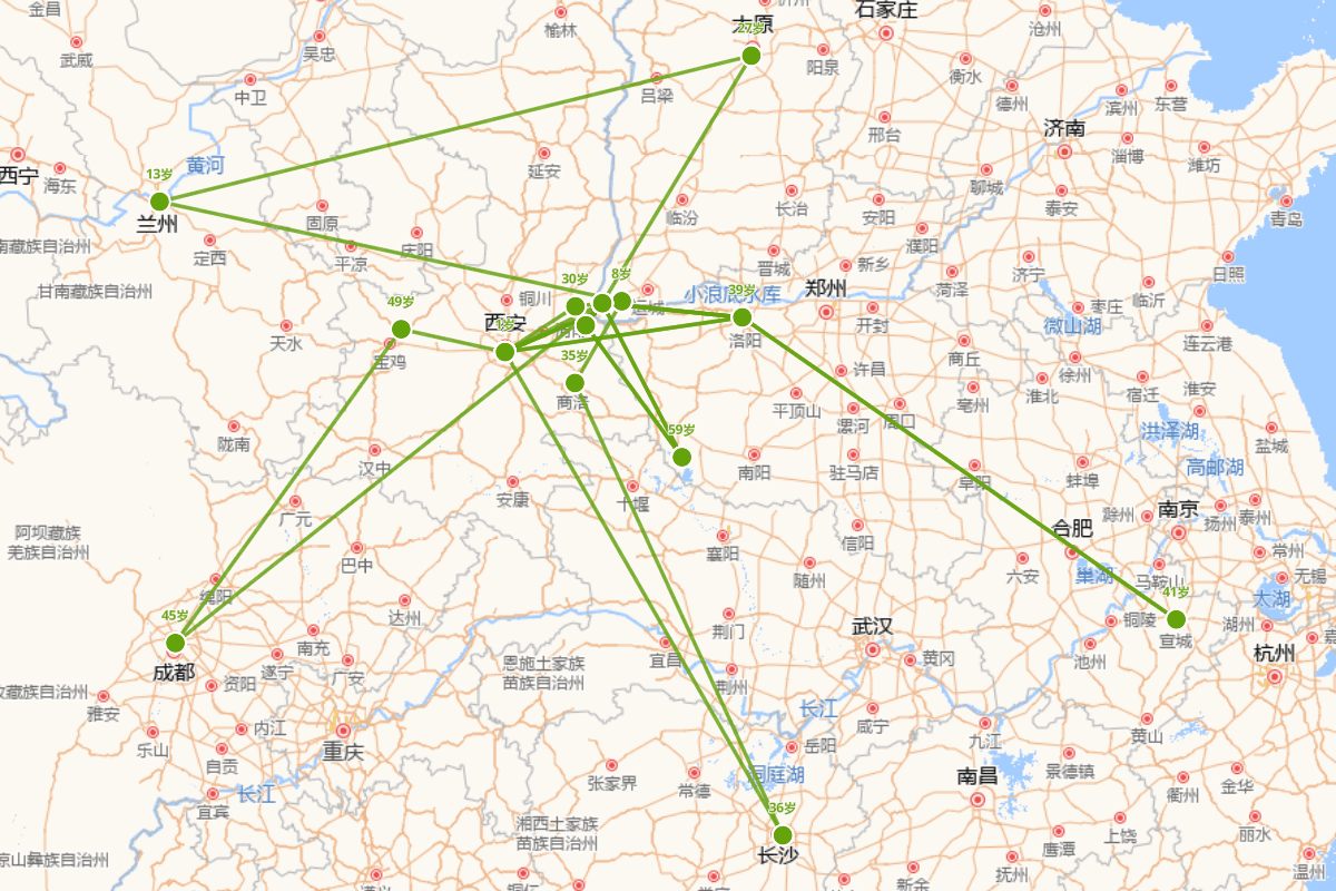 司空图行迹图（837—908）