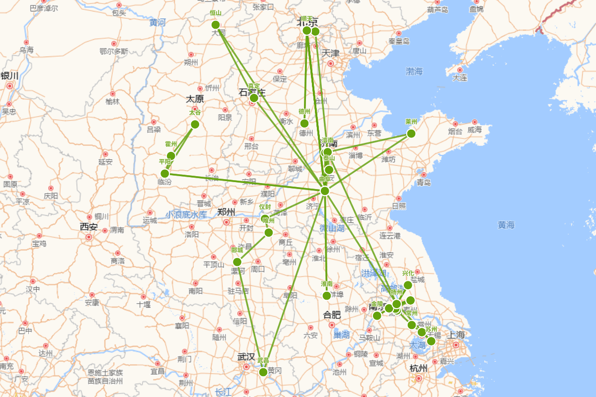 孔尚任（1648-1718）行迹图