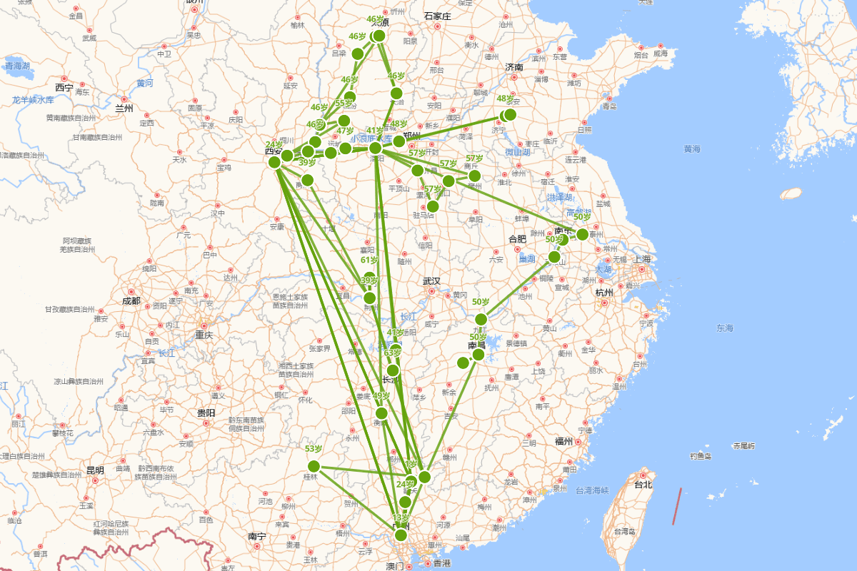 张九龄行迹图（678-740）