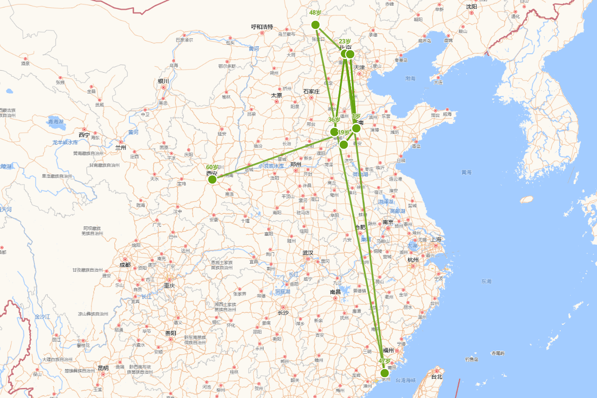 张养浩行迹图（1270——1329）