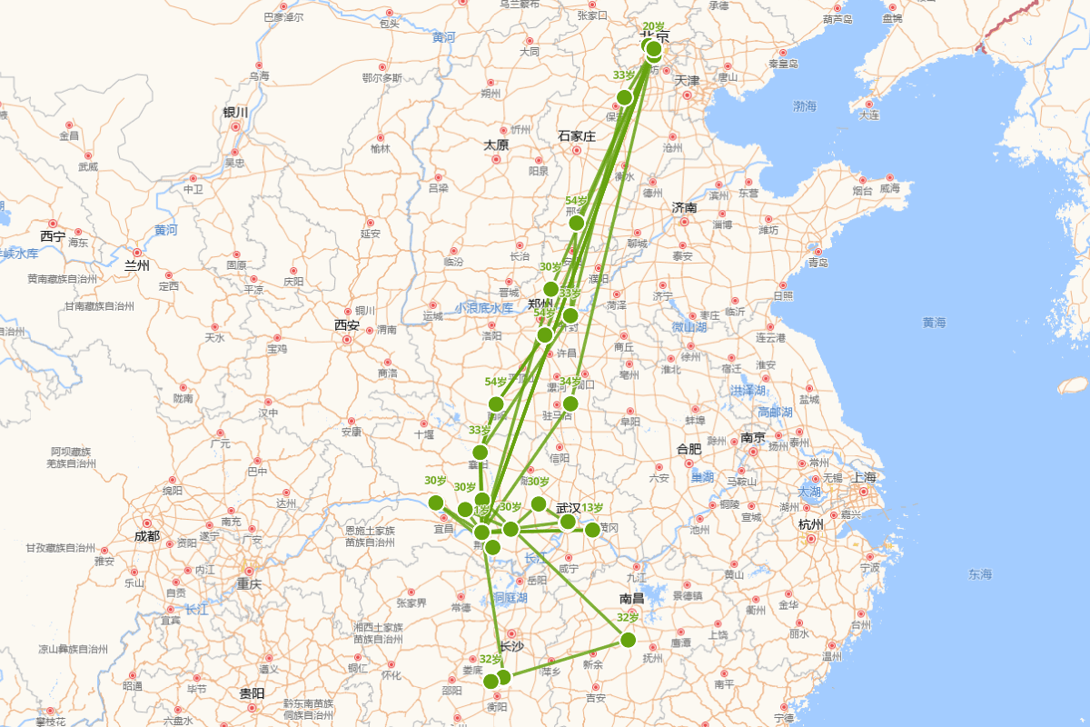 张居正行迹图（1525—1582）