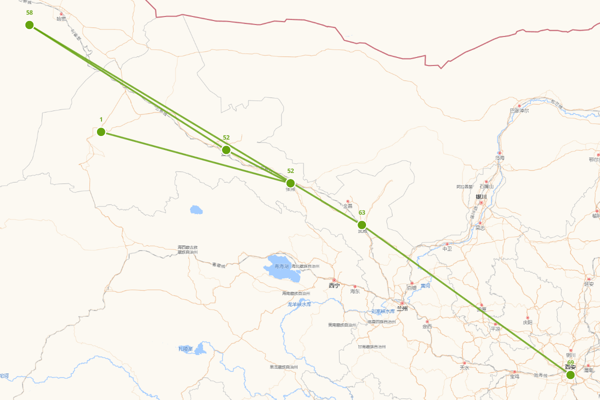 张议潮行迹图（799-872）