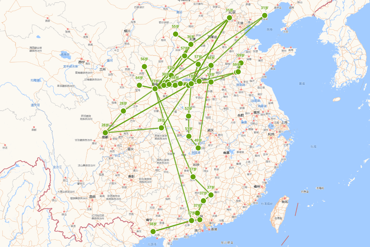 张说行迹图（667-731）