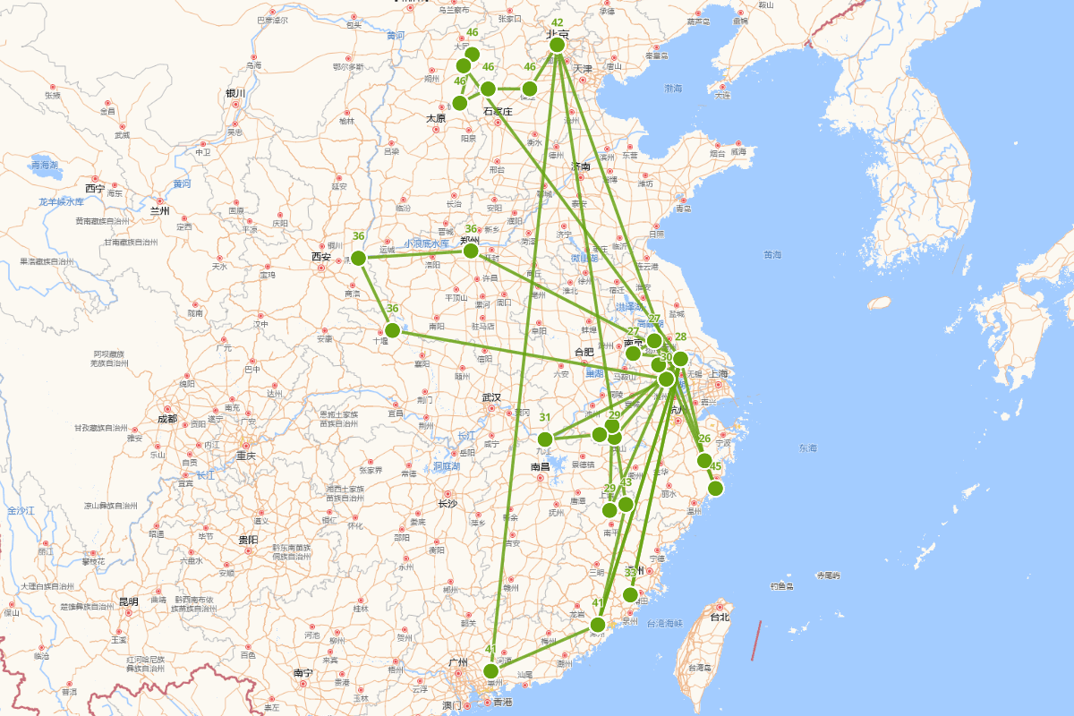 徐霞客行迹图（1613—1633）