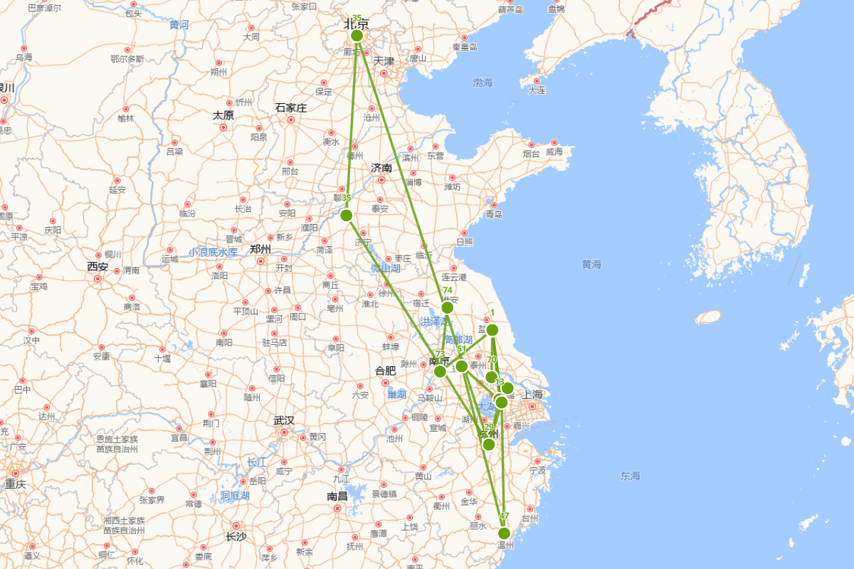 施耐庵行迹图（约1296—约1370）