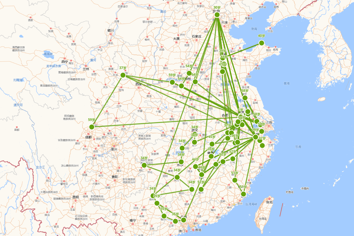施闰章行迹图(1618-1683)