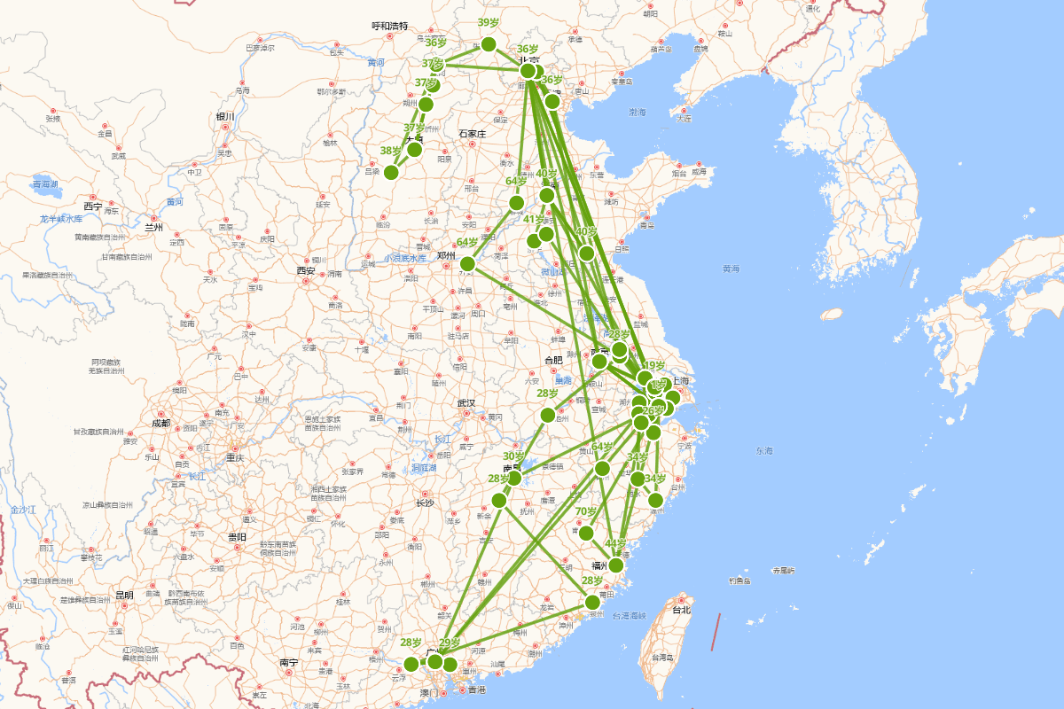 朱彝尊行迹图（1629-1709）