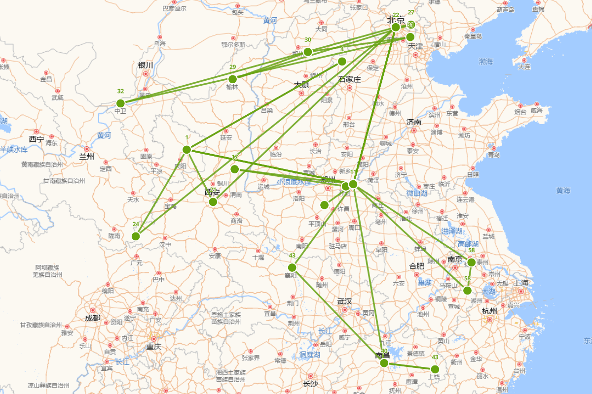 李梦阳行迹图（1472-1529）