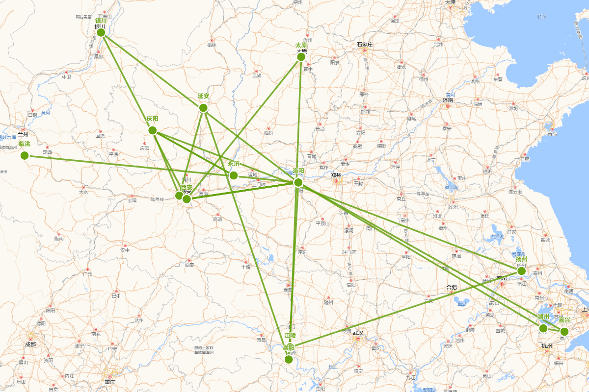 李益行迹图（746年—829年）