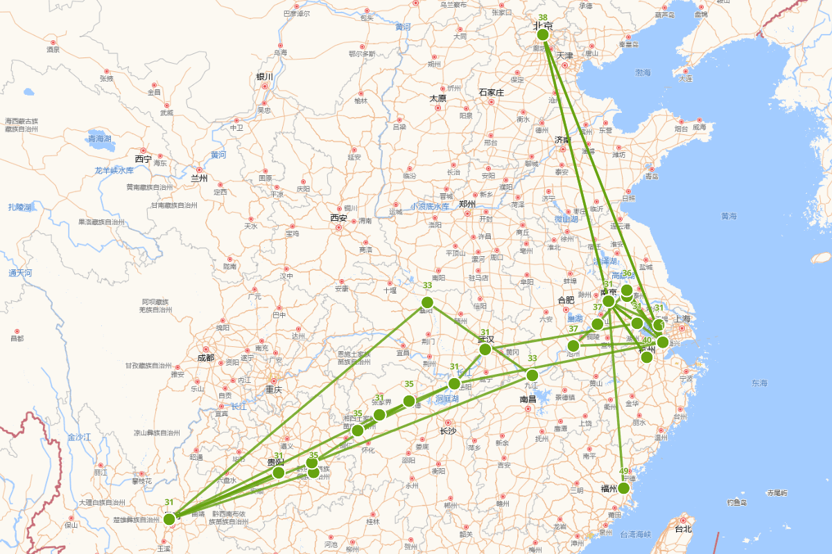 李符行迹图（1639-1689）