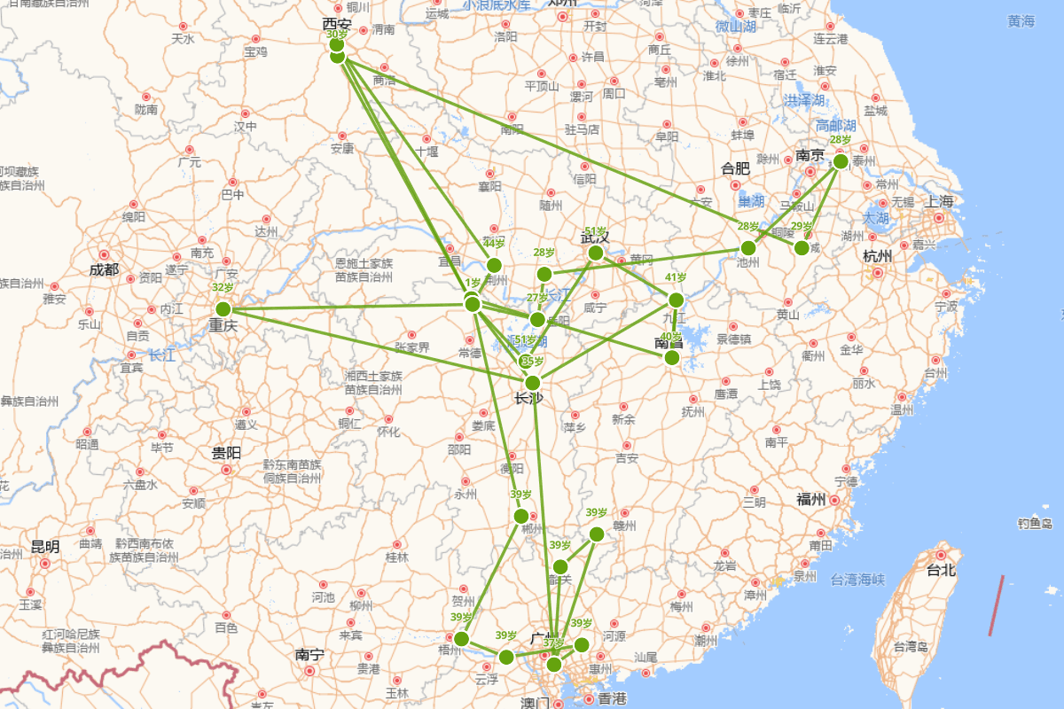 李群玉行迹图（810-862）