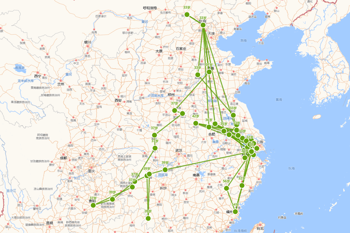 李良年行迹图  （1635-1694）