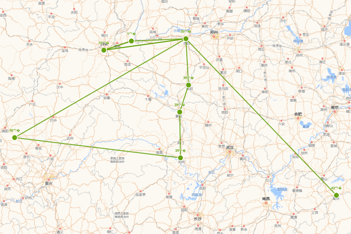 杨炯（650-692）行迹图