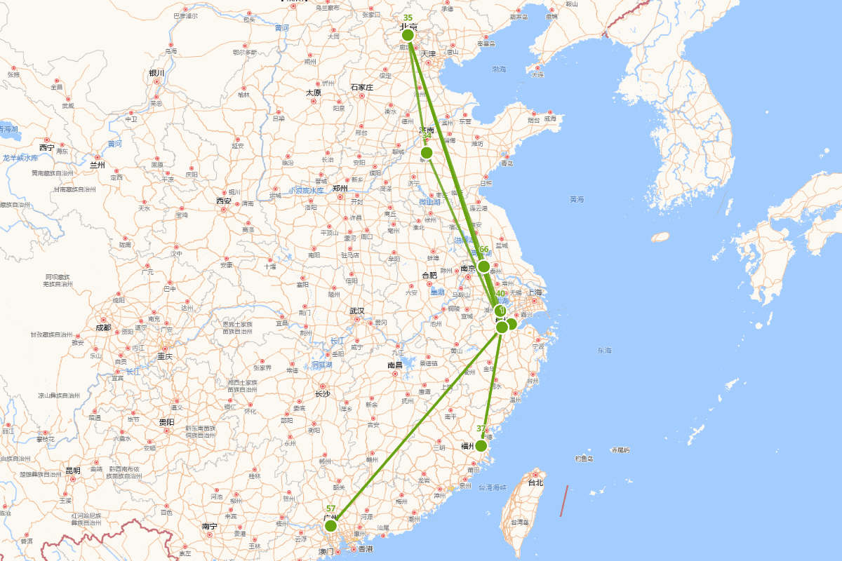 杭世骏行迹图（1696—1773)