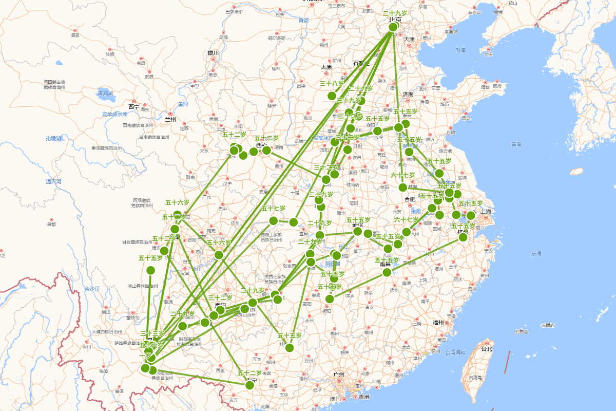 (清)张汉行迹图（1680-1759）