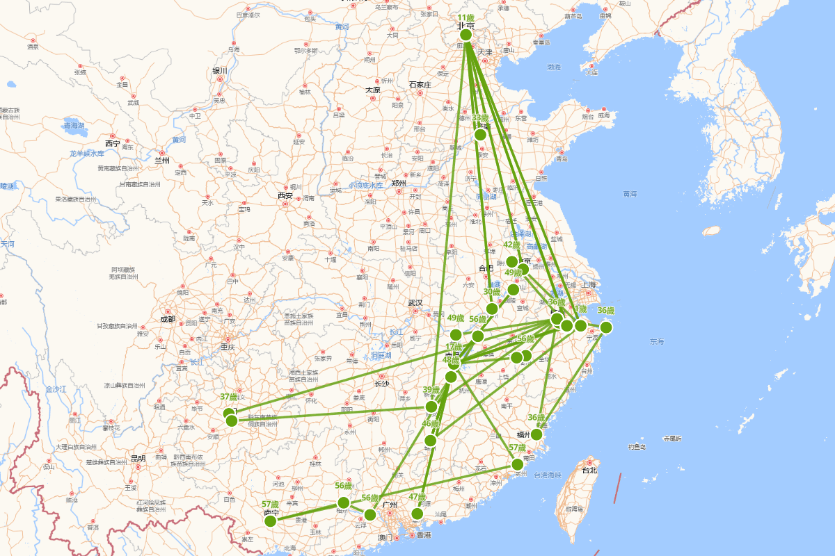 王阳明行迹图（1472-1529）