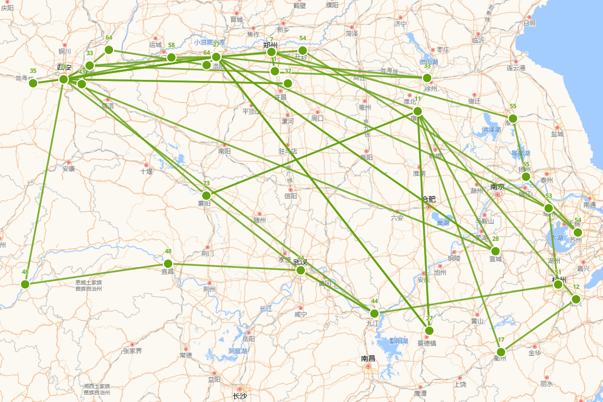 白居易行迹图（772-846)