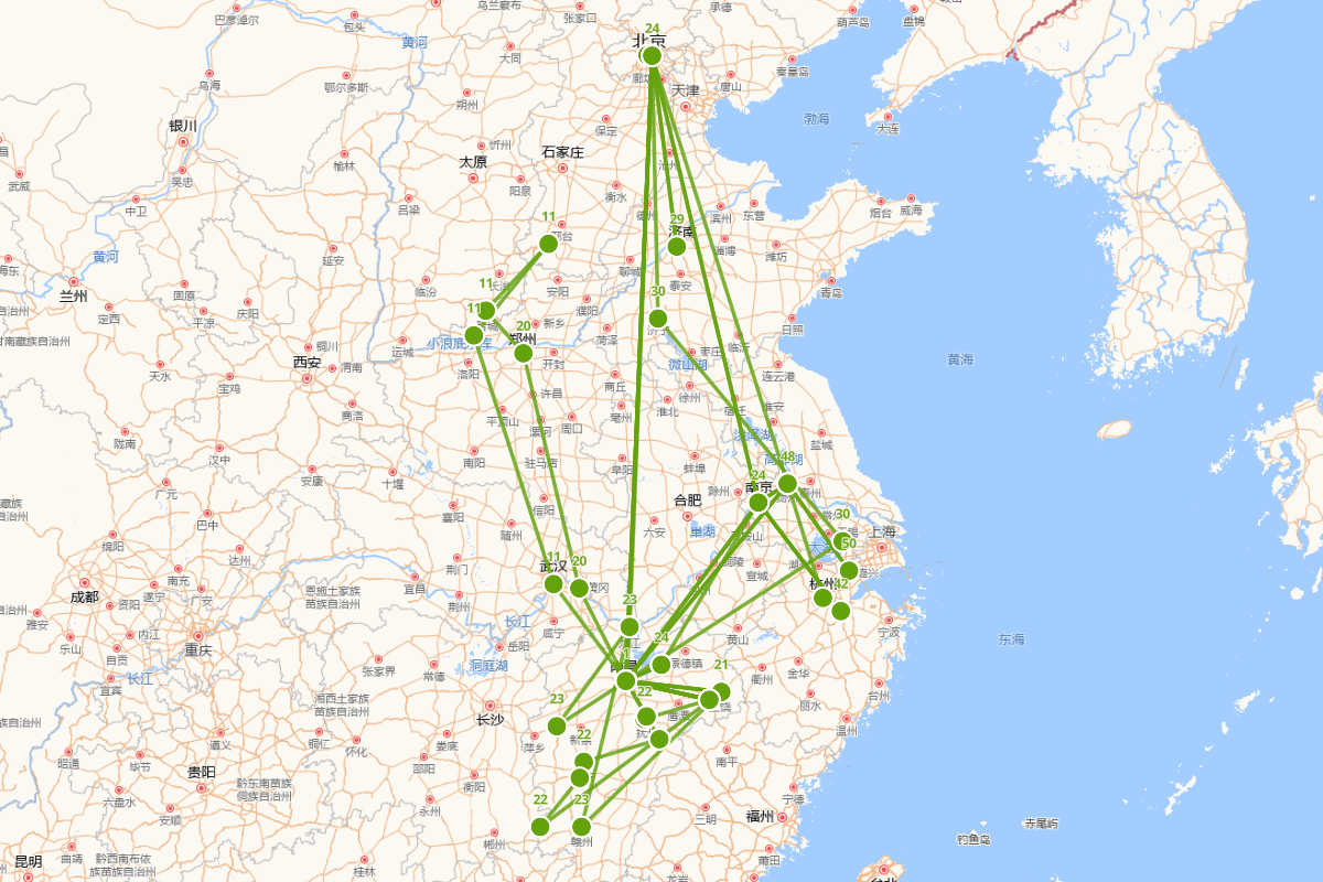 蒋士铨行迹图（1725—1785）