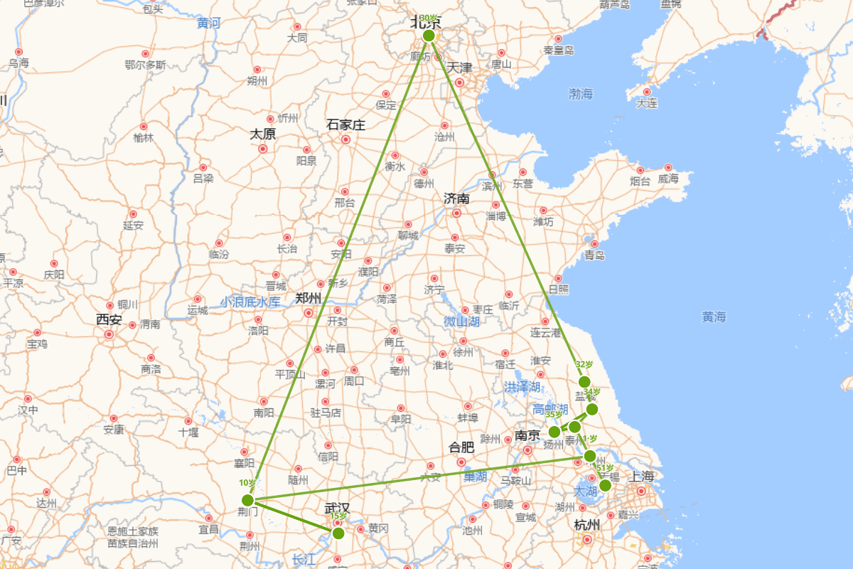 蒋春霖行迹图（1818-1868）