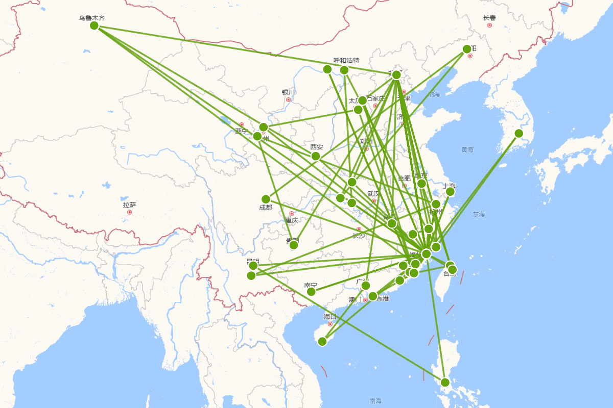 蓝雪霏行迹图（1951-2021）