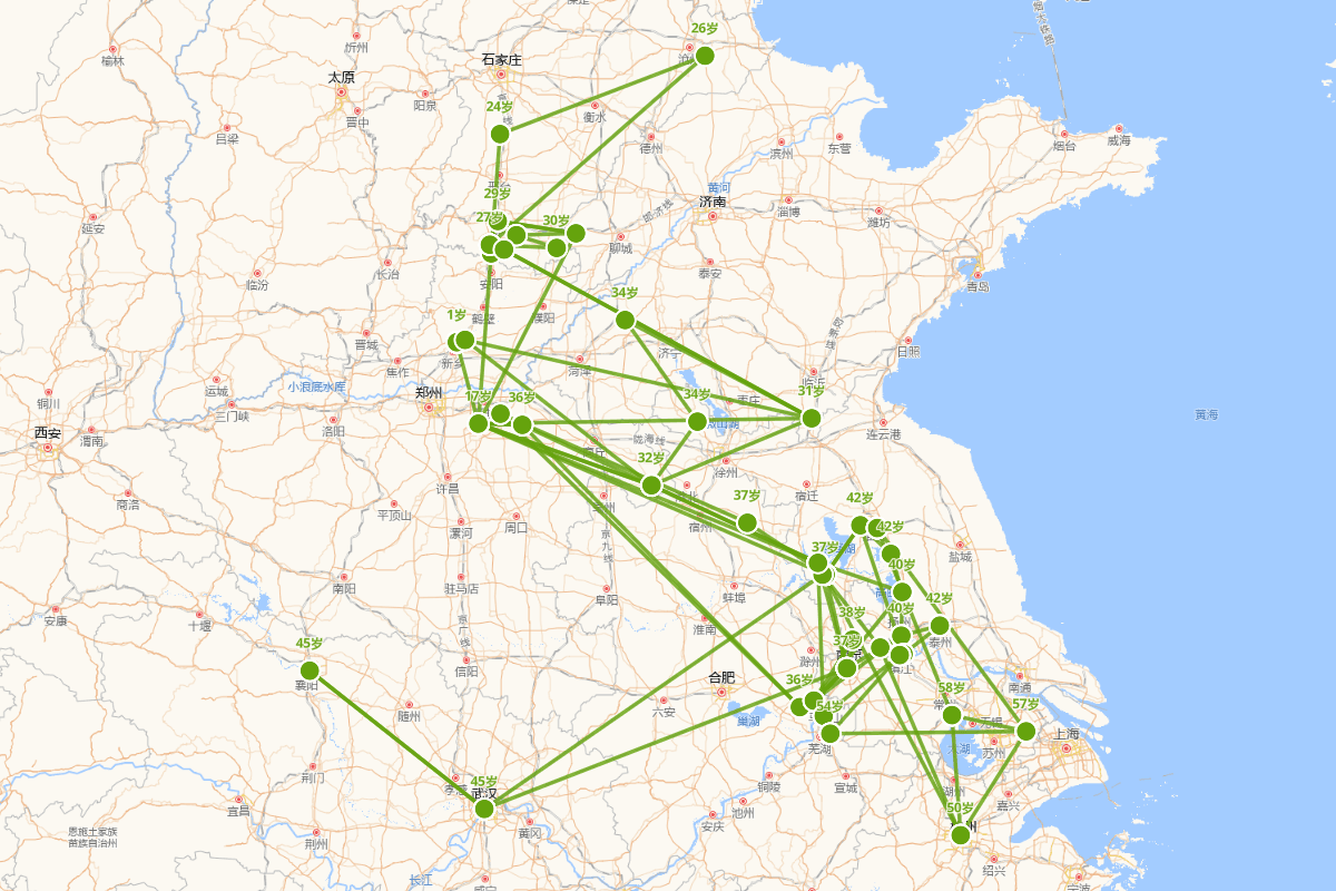 贺铸行迹图（1052～1125）