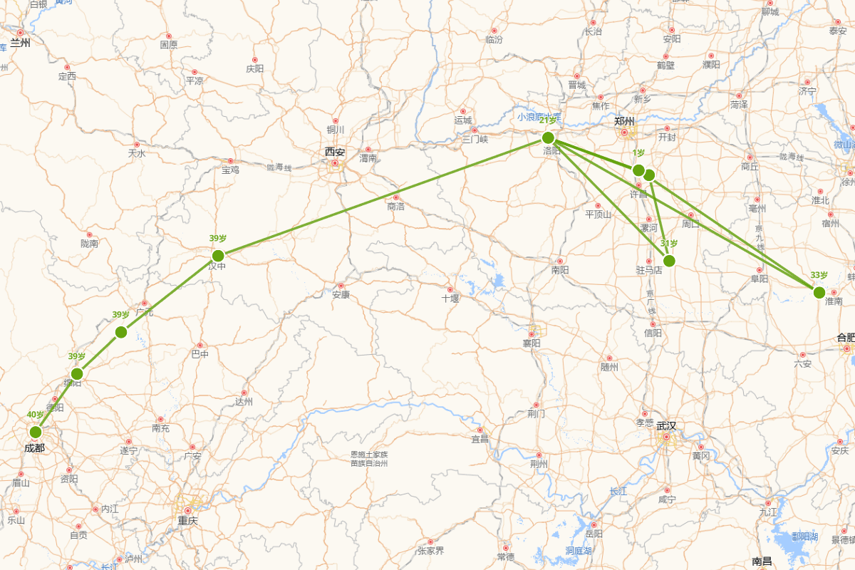 钟会行迹图（225-264）