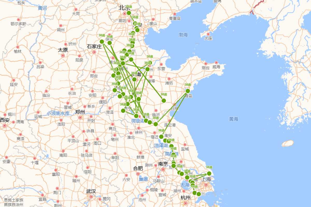 陆陇其丁未六年南旋行迹图（1667）