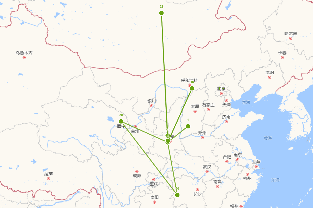 霍去病行迹图（前140-前117）