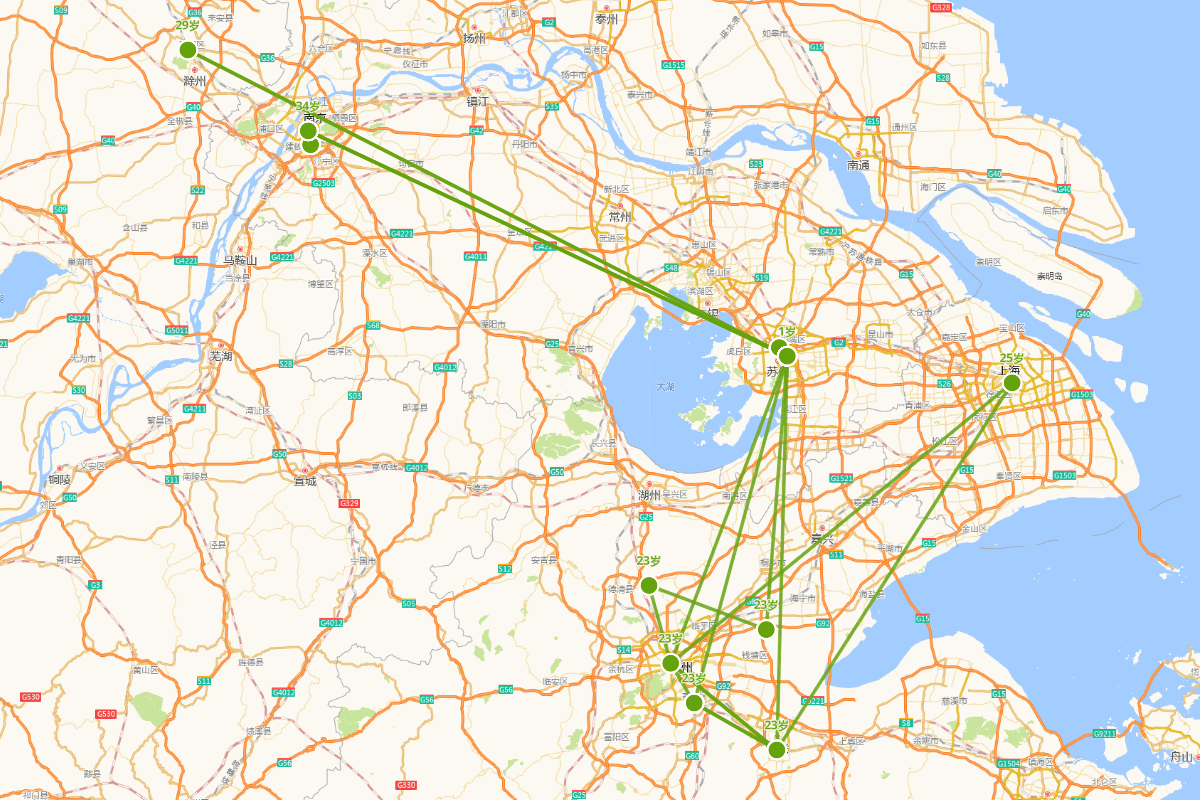 高启行迹图（1336-1373）