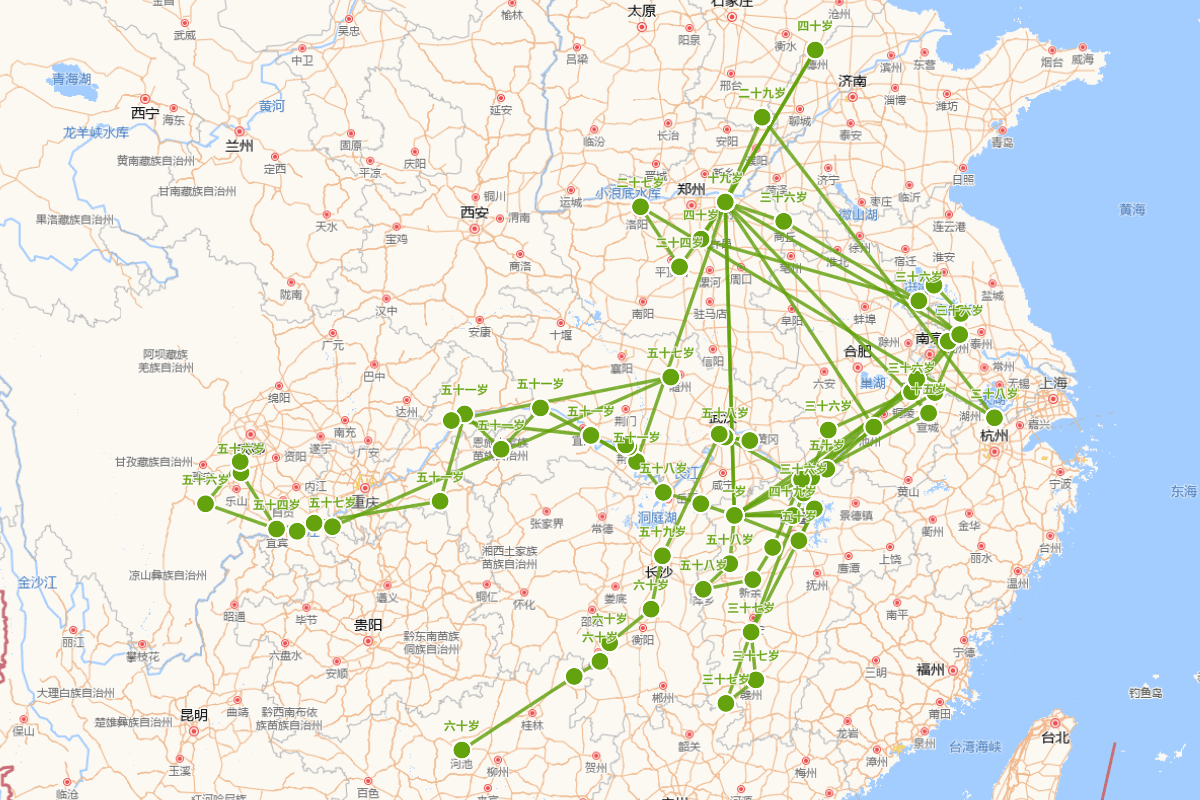 黄庭坚行迹图（1045—1105）