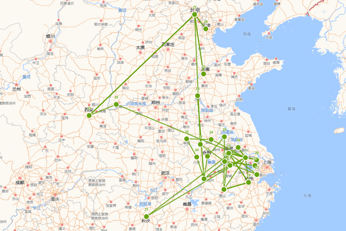 黄景仁行迹图（1749~1783）