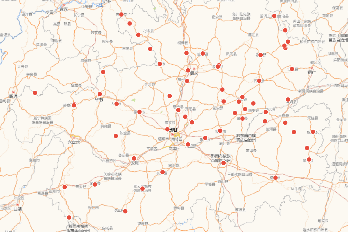 红军贵州行迹图