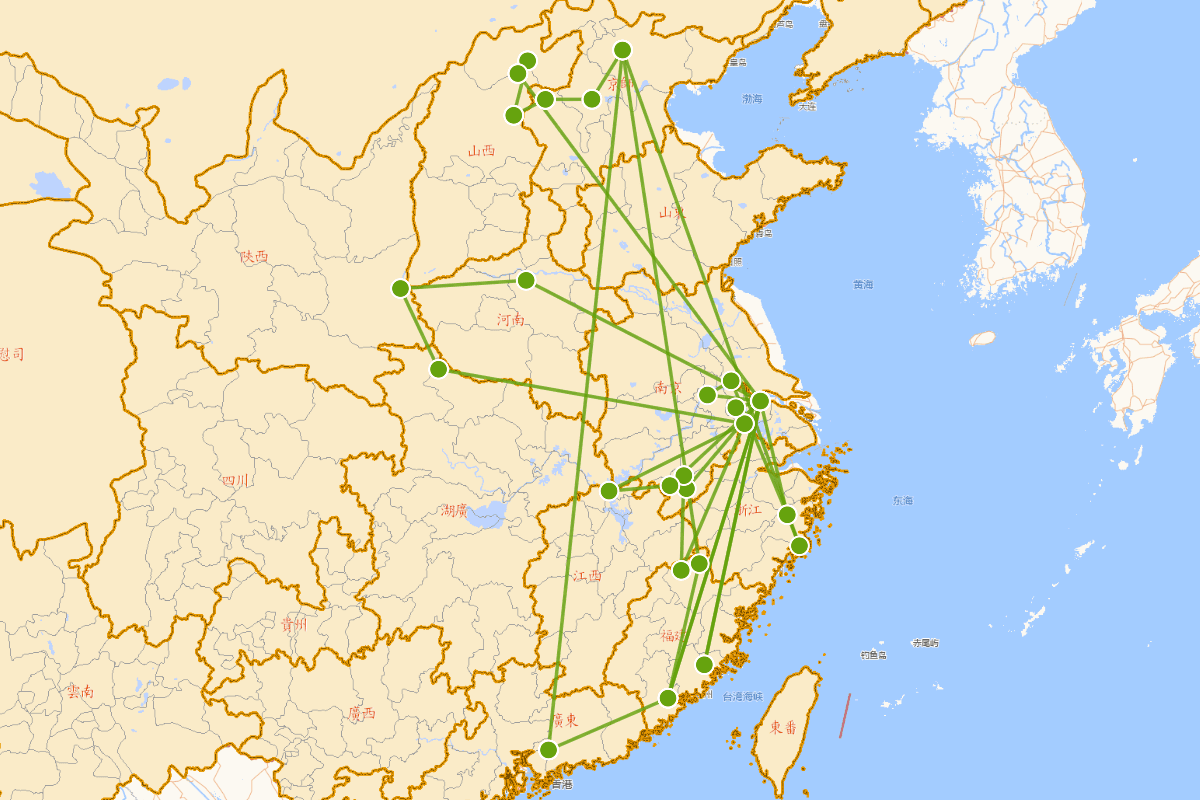 徐霞客行迹图（1613—1633）