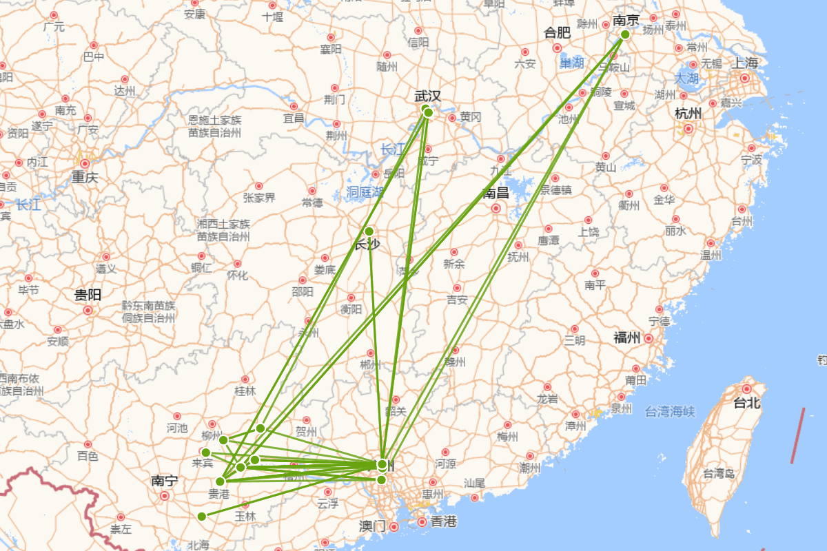 洪秀全行跡圖（1813—1864）