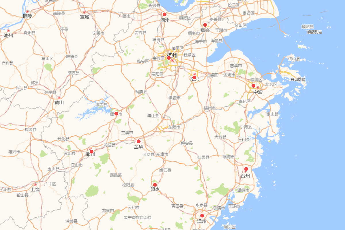 清朝浙江各府主要职官建置