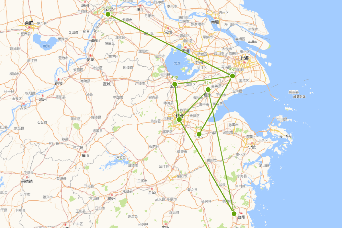 陶宗仪行迹图（1312-1403）