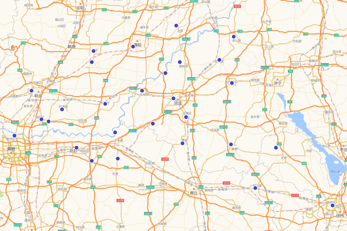 菏泽地区历代河患分布图