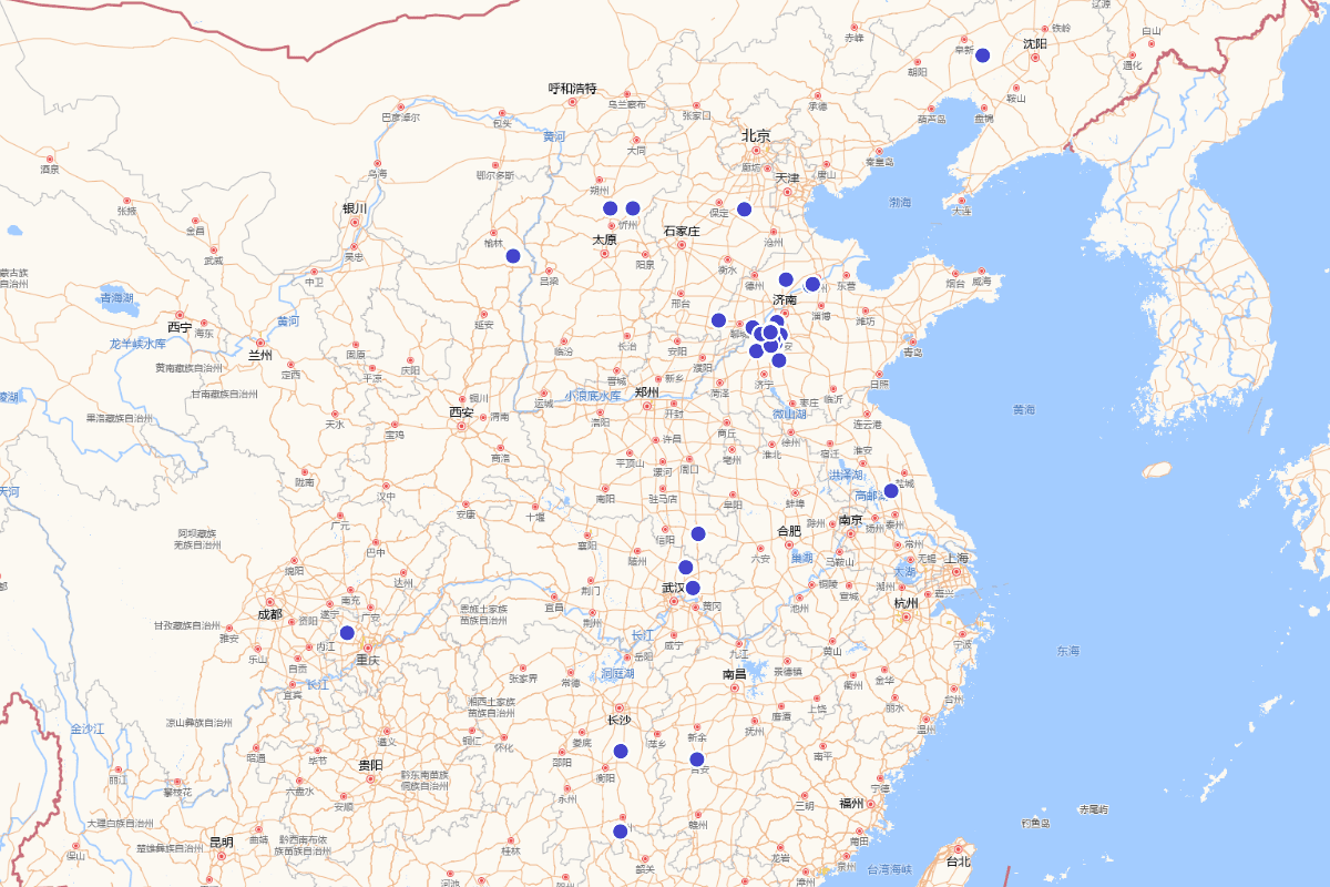 《肥城文化通览》抗日、解放战争红色文化分布图（包括人物、组织等）