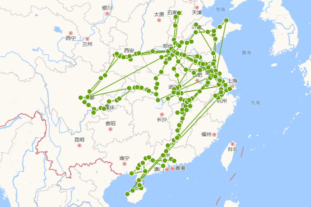 苏轼（东坡）行迹图（1037-1101）