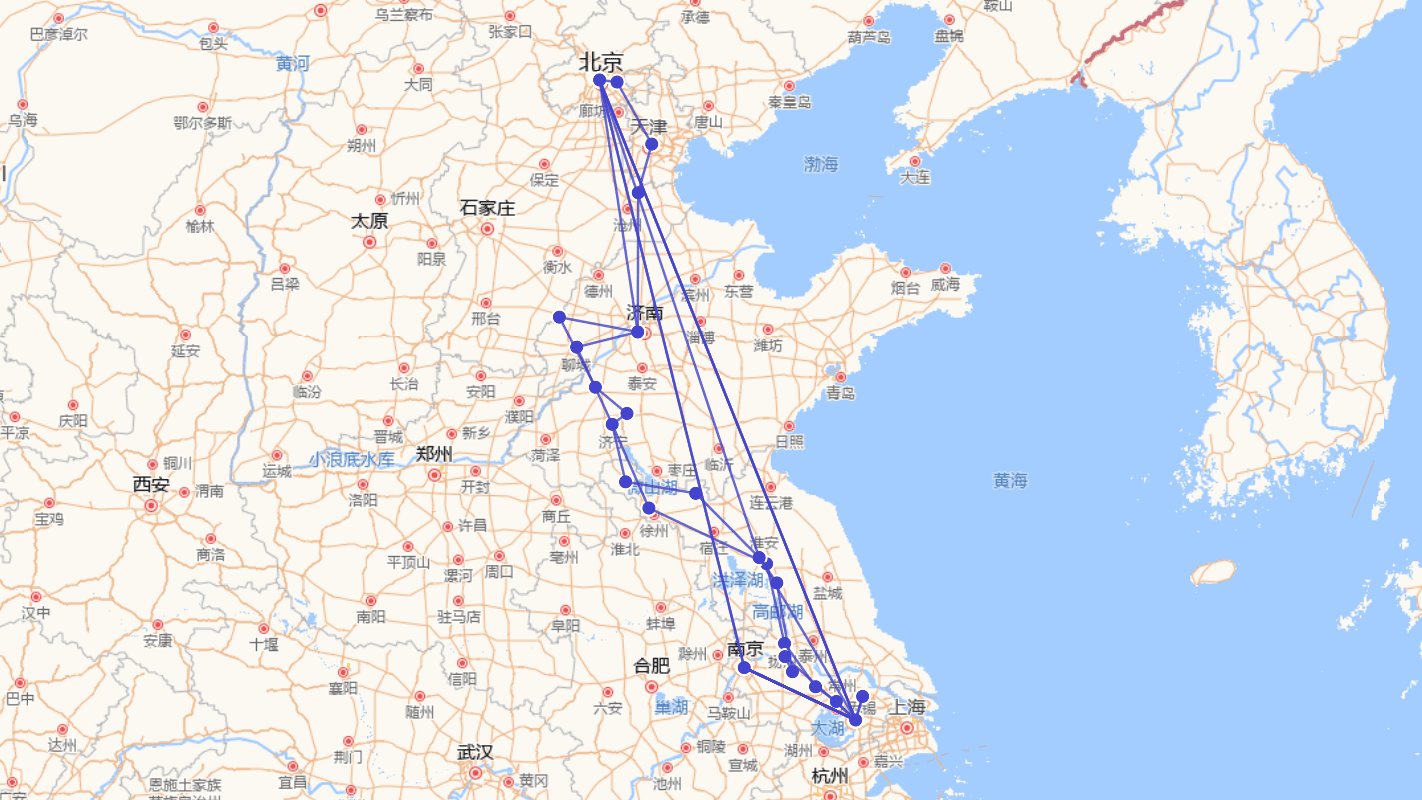 吴宽（1435-1504）行迹图