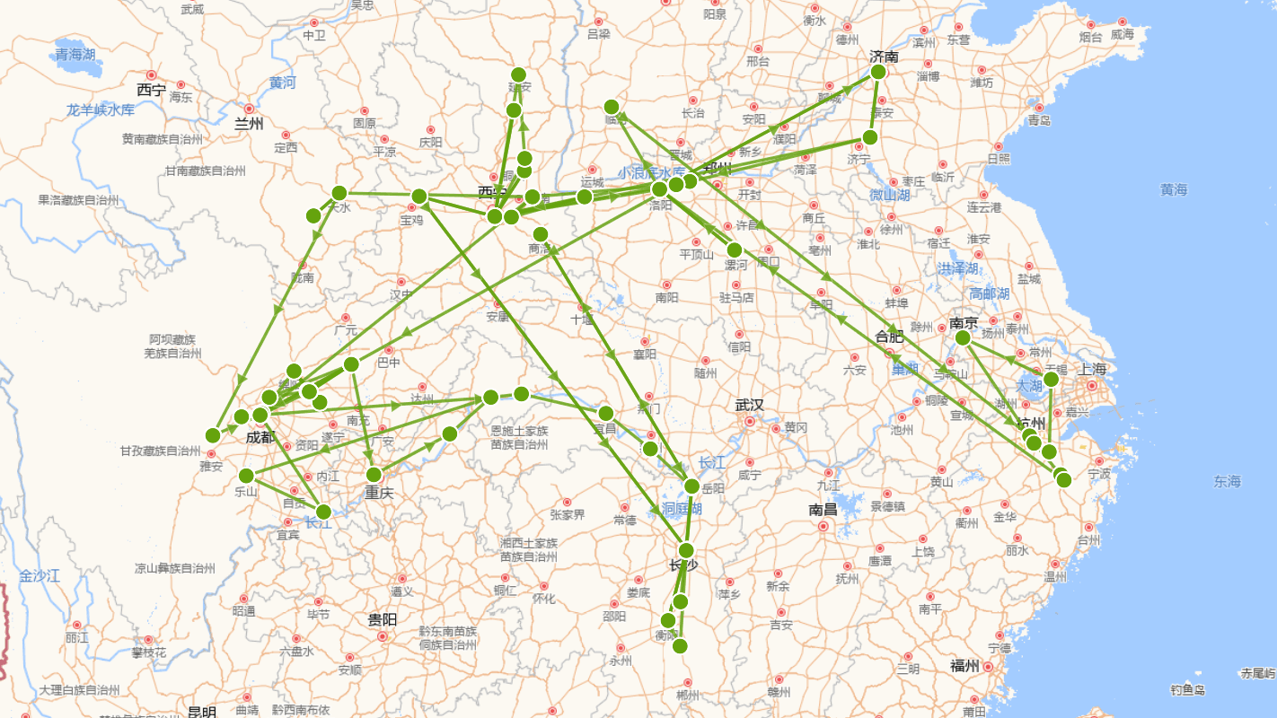 杜甫行迹图（712-770）